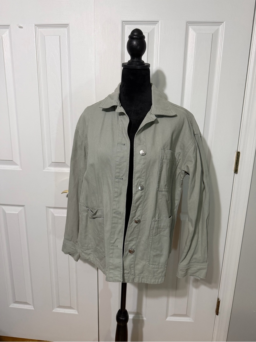 H&M Light Sage Workwear Jacket -Casual Button-Up
